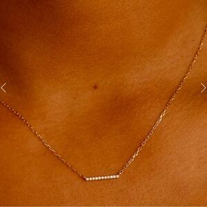 Gorjana 14K gold diamond bar necklace
